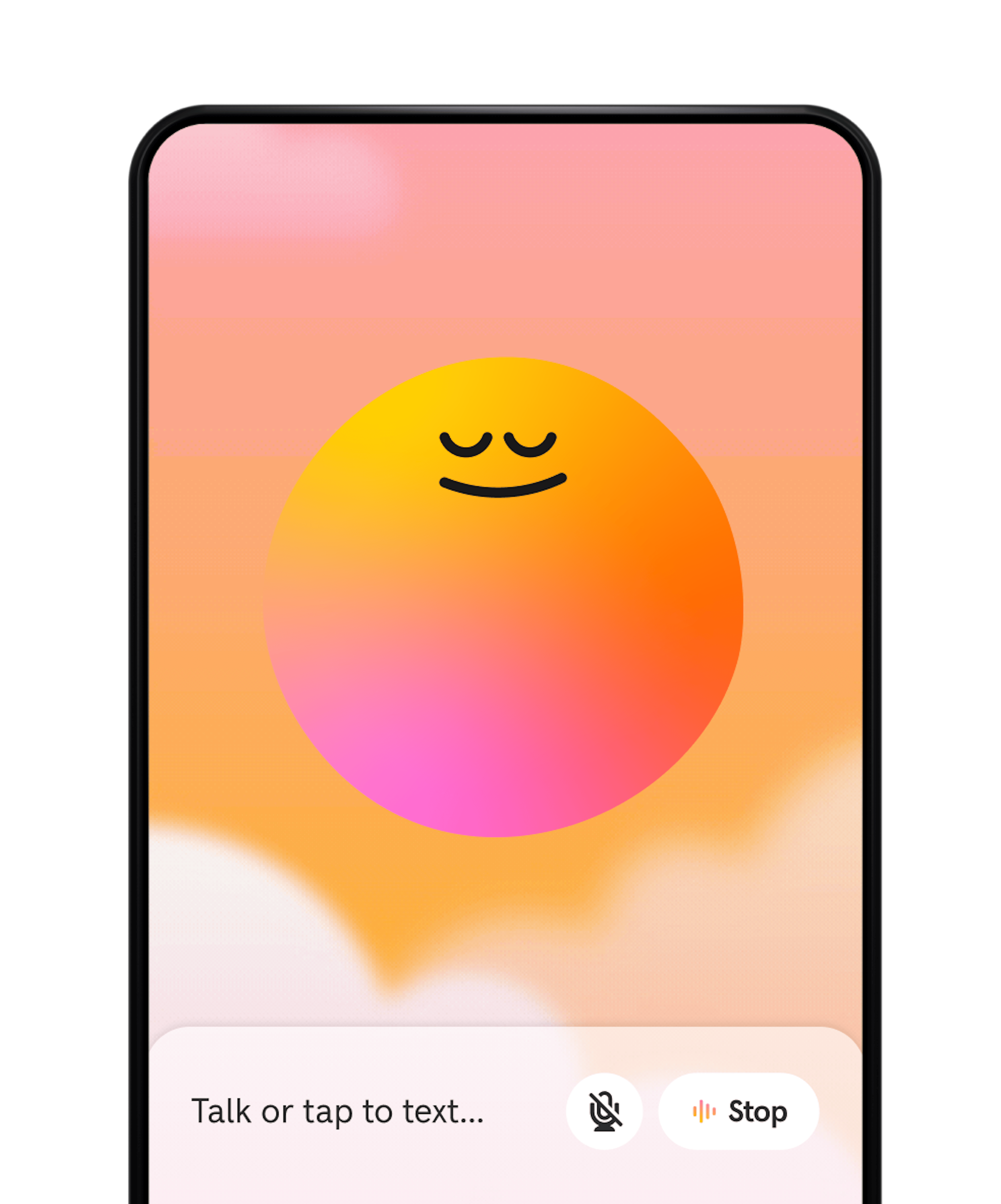 Phone screen for Ebb